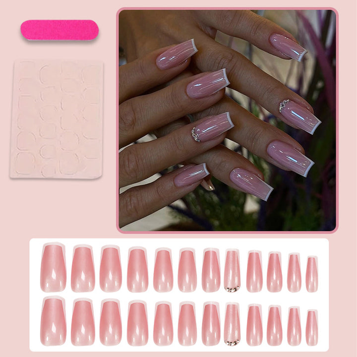 artistic French manicure artificial nails Stornfield