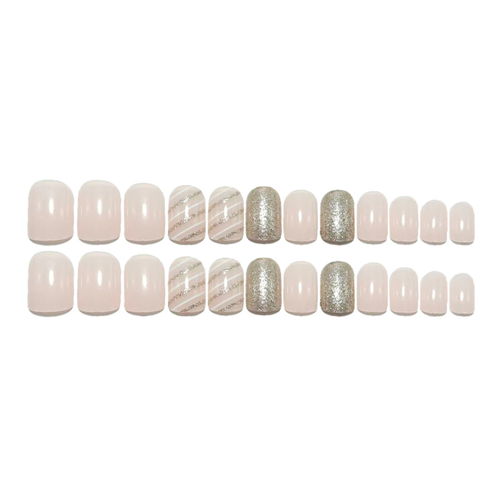 Glamorous artificial nails with glitter and ombre Stornfield
