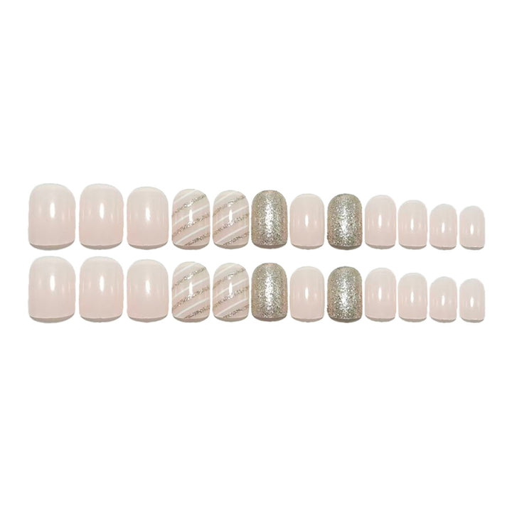 Glamorous artificial nails with glitter and ombre Stornfield