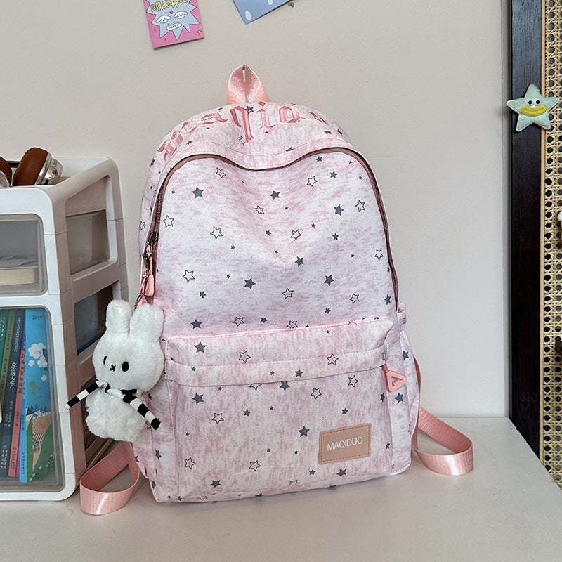 Star-Embellished Casual Backpack Stornfield