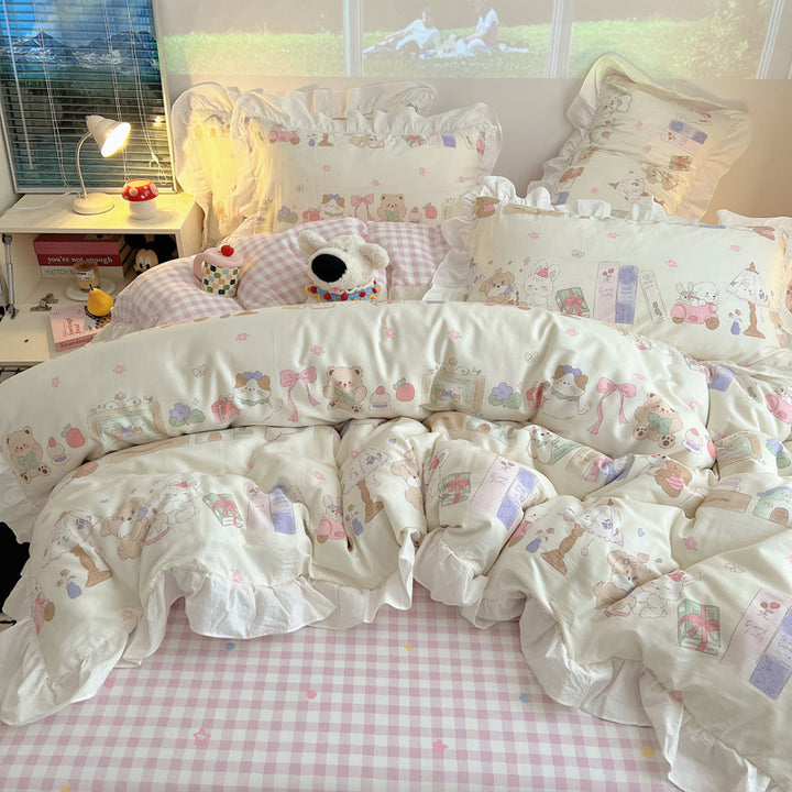 Playful Cartoon-Themed Bedding Set