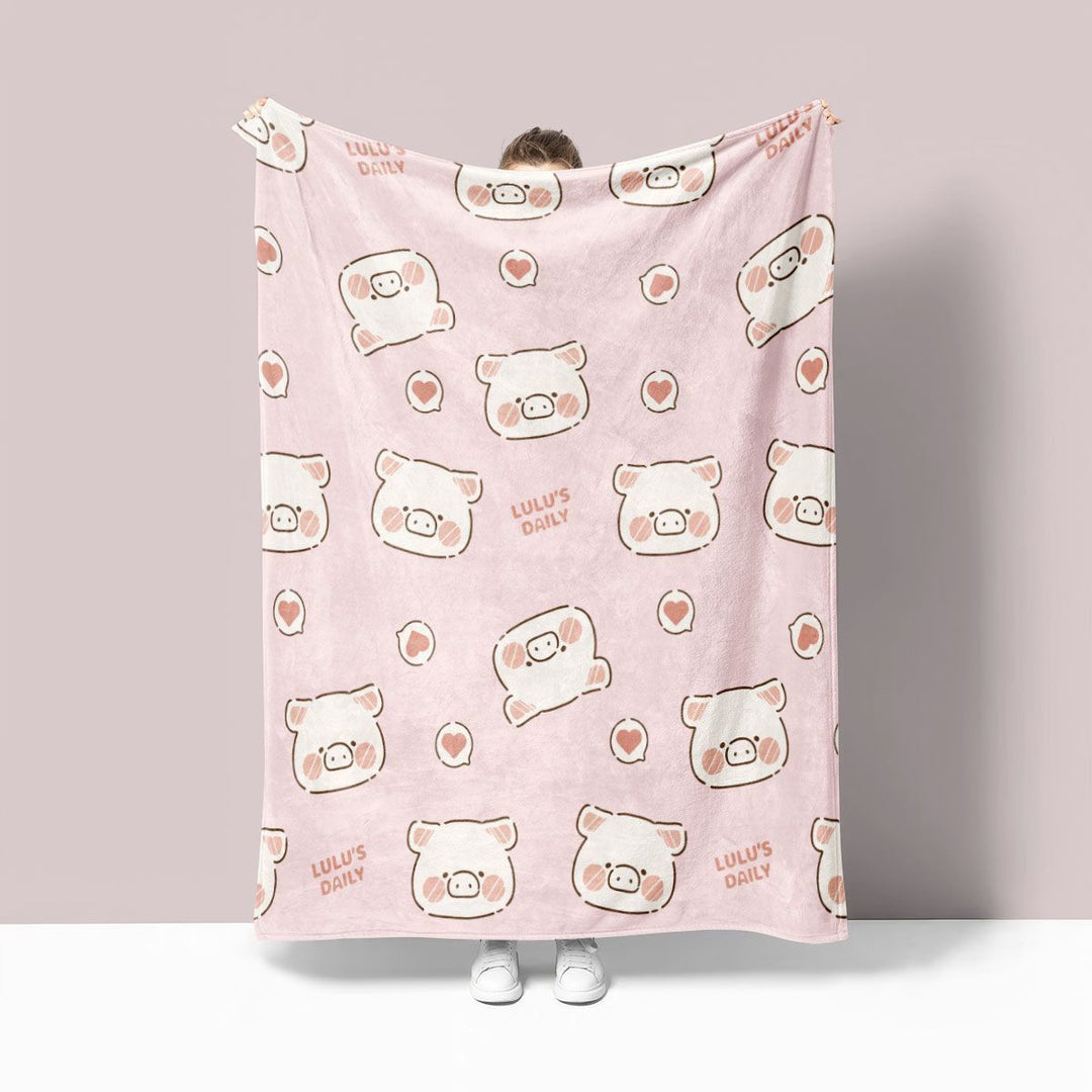 Premium Plush Pig-Themed Throw Blanket