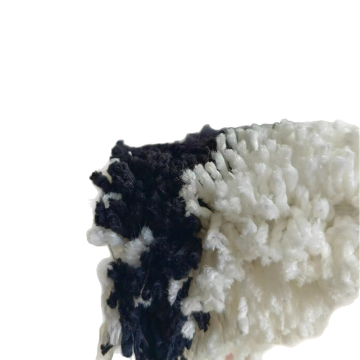 Sculpted Circle-Cluster Plush Anti-Slip Bath Runner Rug