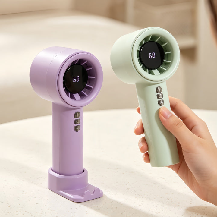 Women's portable high-speed fan with digital temperature display Stornfield