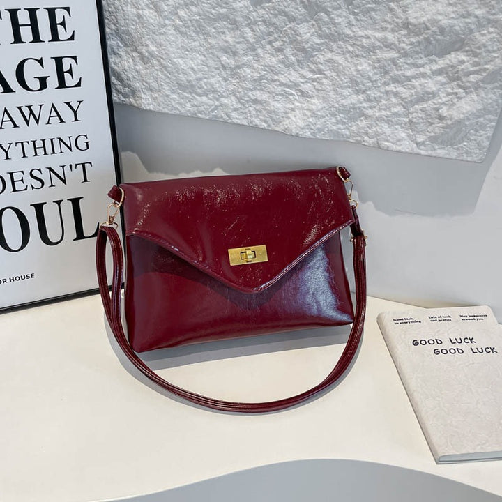 Elegant Leather Envelope Clutch