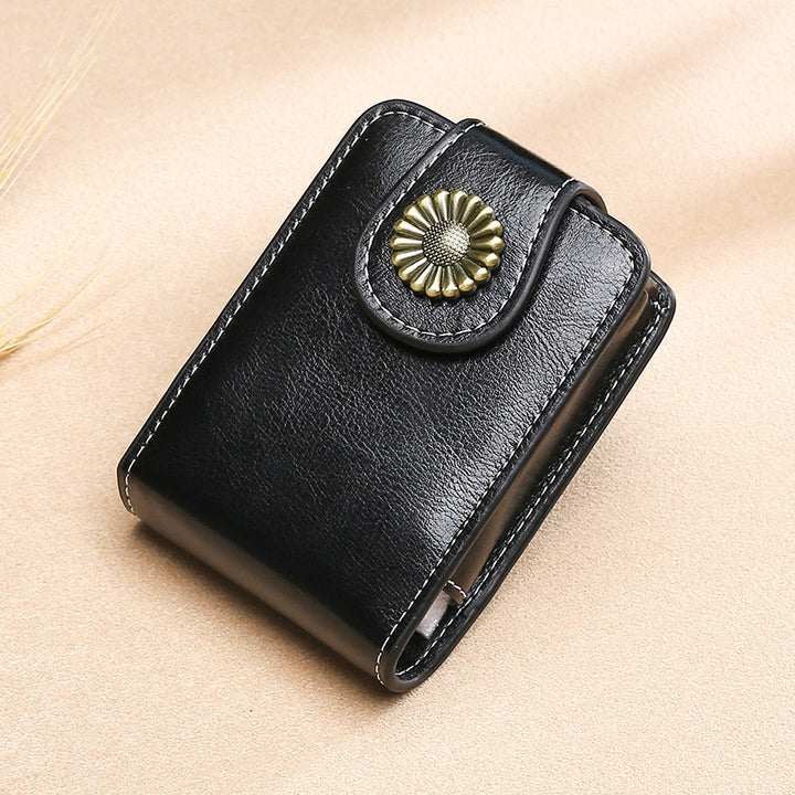 Vintage Leather Buttoned Coin Purse Stornfield