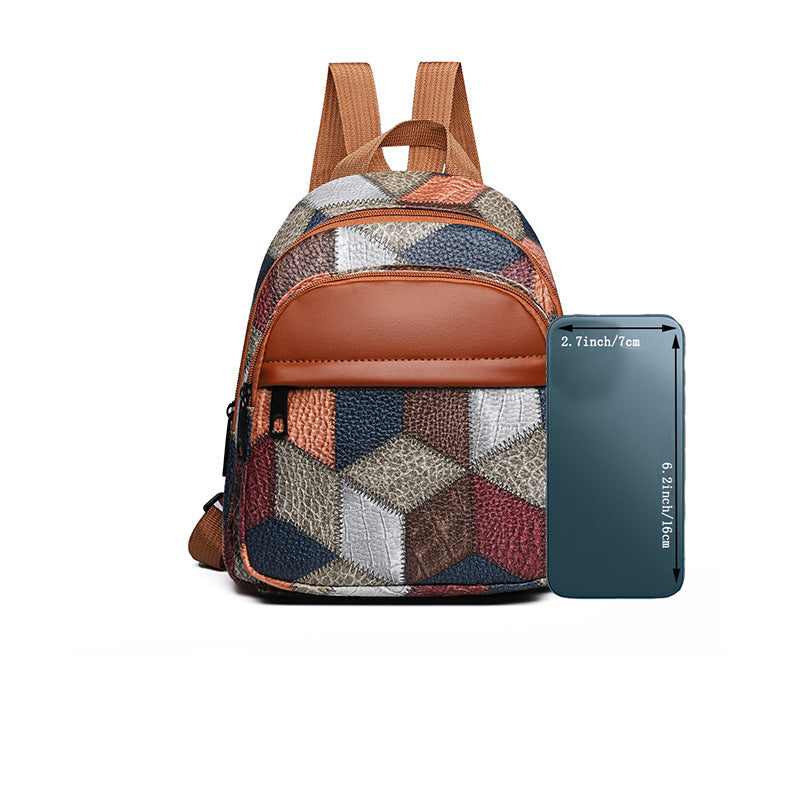 Geometric Patterned Fashion Backpack Stornfield