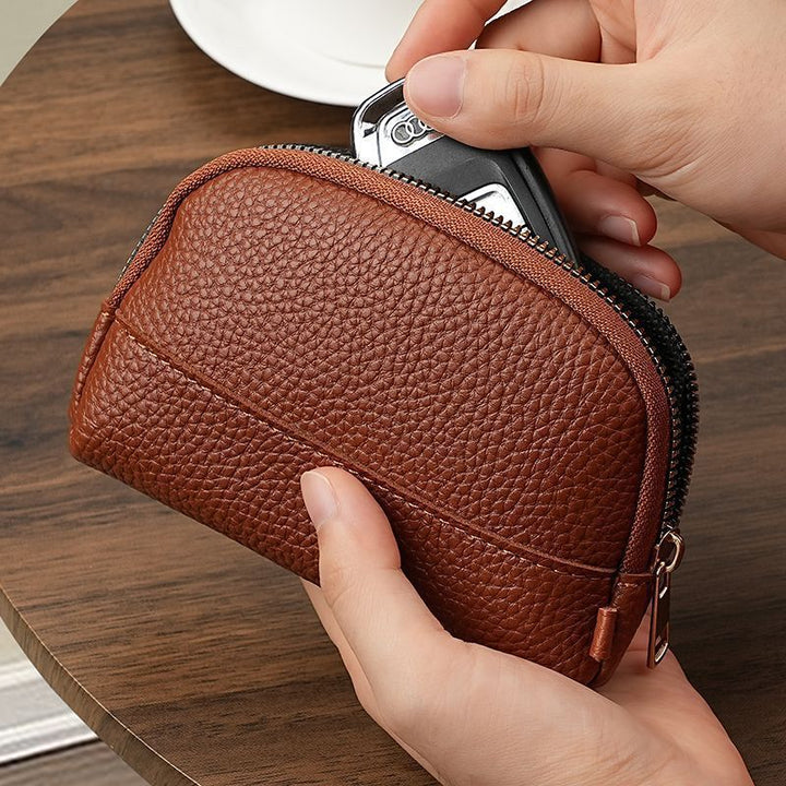 Premium Leather Zippered Cosmetic Pouch Stornfield