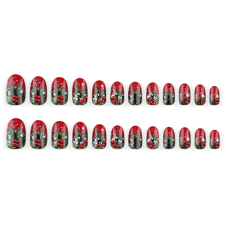 Artificial nails with festive Christmas design Stornfield