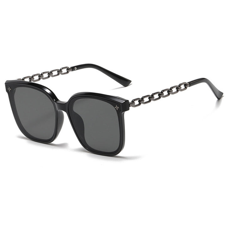 Women's extra-large sunglasses with fashionable chain frame Stornfield