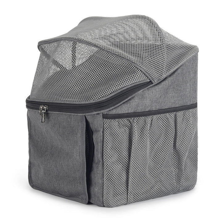 ventilated soft-sided pet carrier backpack with foldable mesh canopy Stornfield