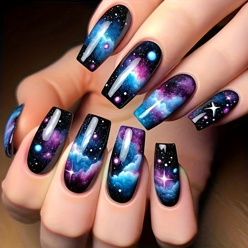 Artificial nails with Galactic Star design Stornfield