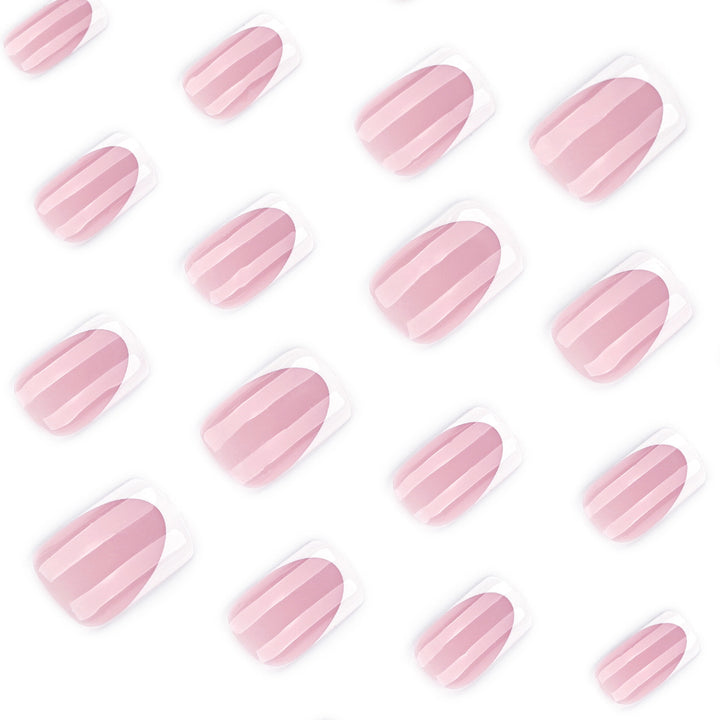 French nail extensions with glossy finish Stornfield