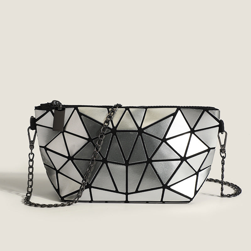 Geometric Patterned Crossbody Clutch Bag