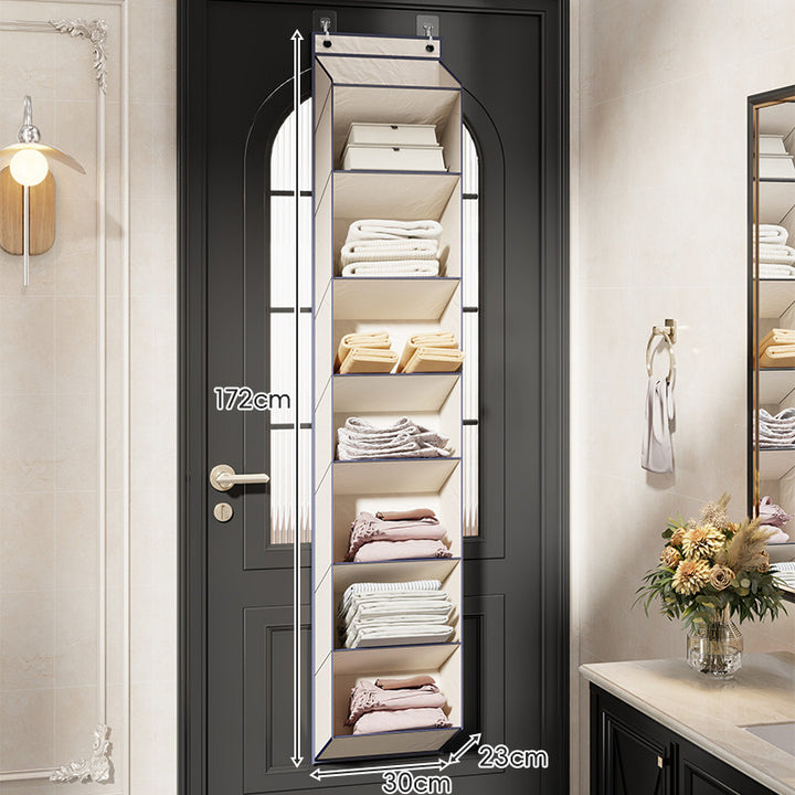 Over-the-Door Multi-Tier Hanging Fabric Shelf Organizer