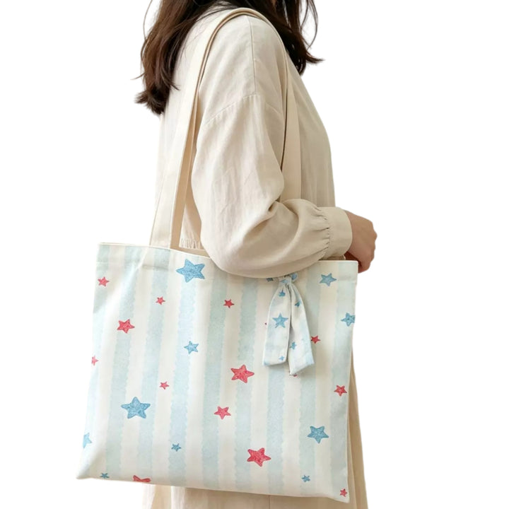 Stylish Star Print Tote Bag
