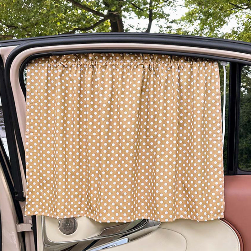 Unisex nan sun protection car curtain with elastic fastening strap and opaque cotton blend Stornfield