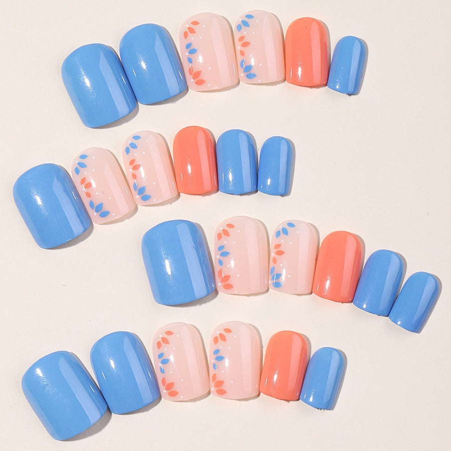 Creative nail set with floral and glamorous design Stornfield