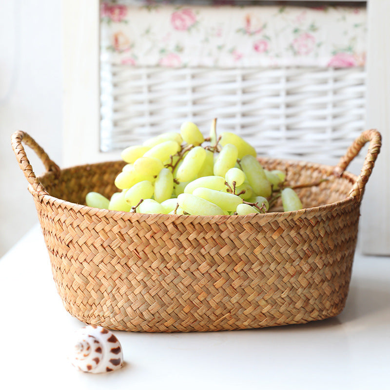 Unisex Handwoven Storage Basket with Practical Carrying Handles Stornfield