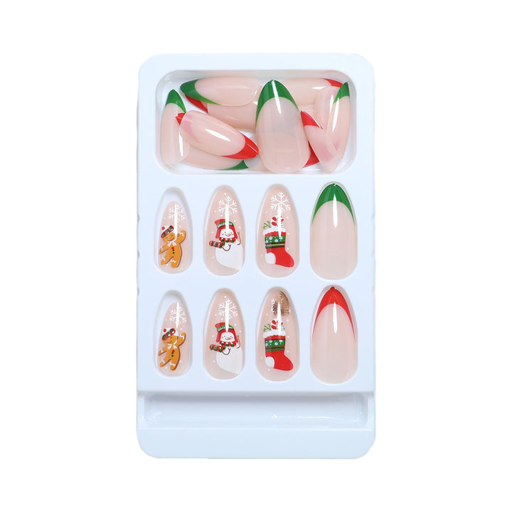 Festive Holiday-Themed Press-On Nails Stornfield