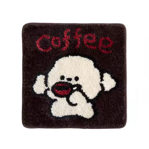 Plush Non-Slip Cotton Bath Mat with Hand-Tufted Cottage House Design