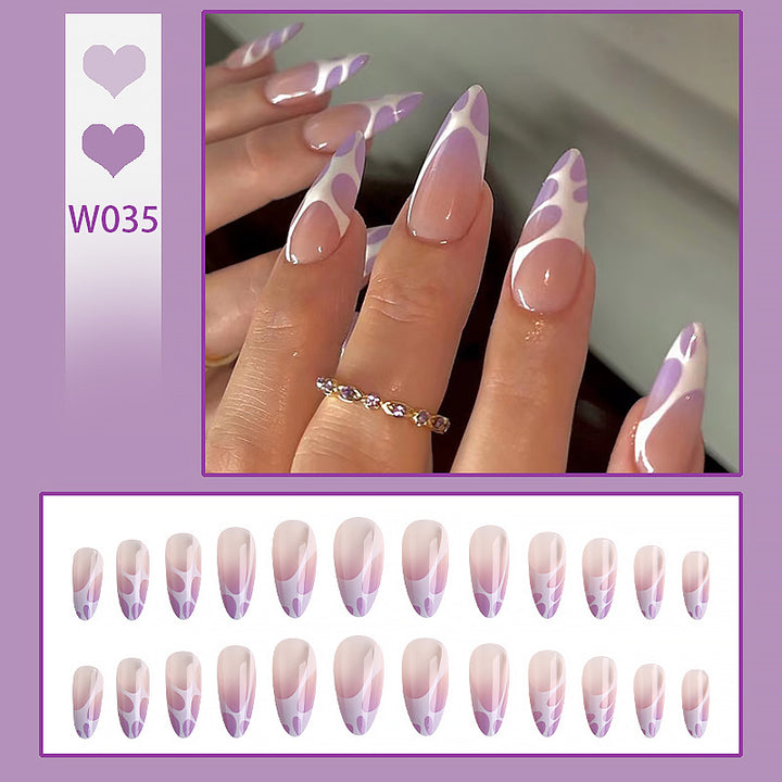 Artistic nail tips with elegant pattern Stornfield