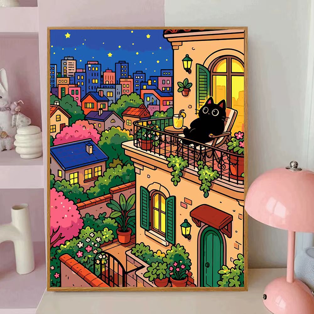 Playful Cat-Themed Decorative Wall Canvas Art Stornfield