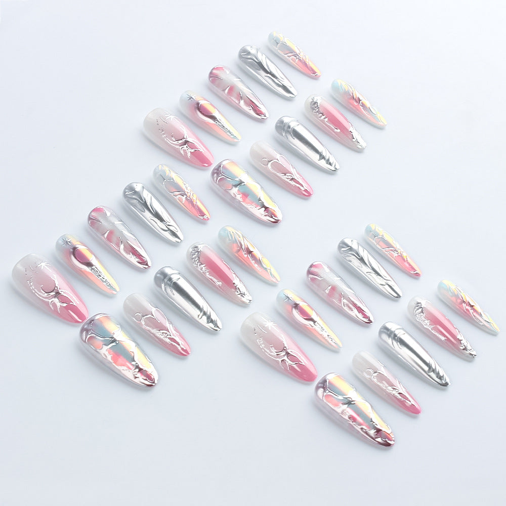 Artistic Metallic Nail Art Design Stornfield