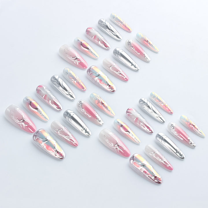Artistic Metallic Nail Art Design Stornfield