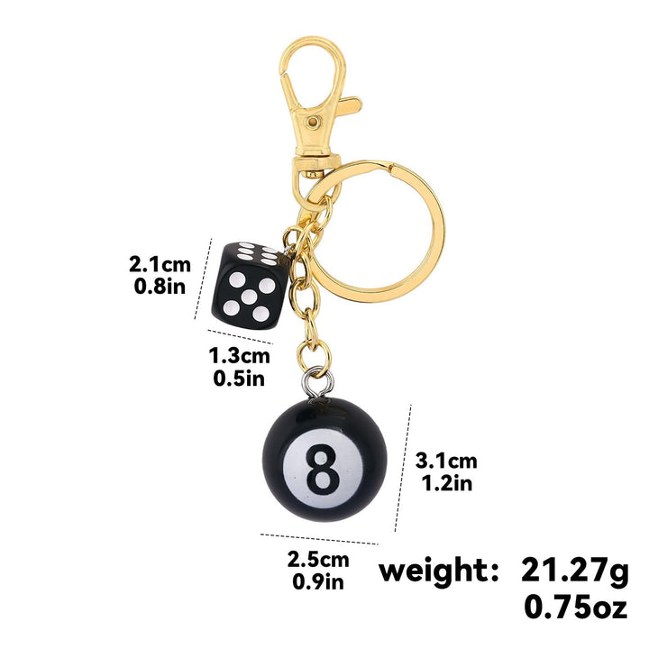 Keychain with Colorful Dice Stornfield