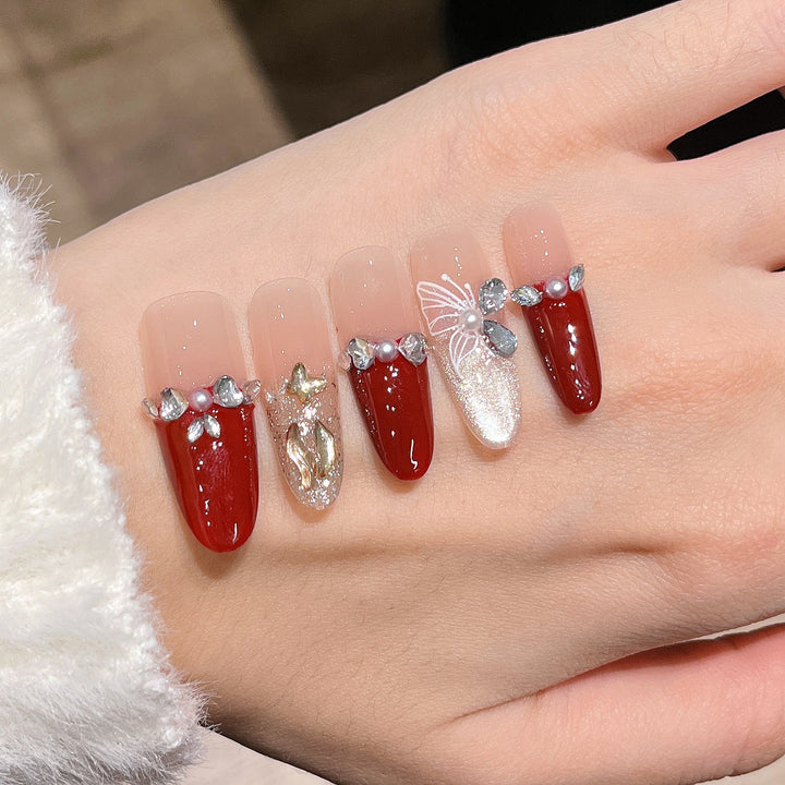 3D Embellished Press-On Nail Art Set Stornfield