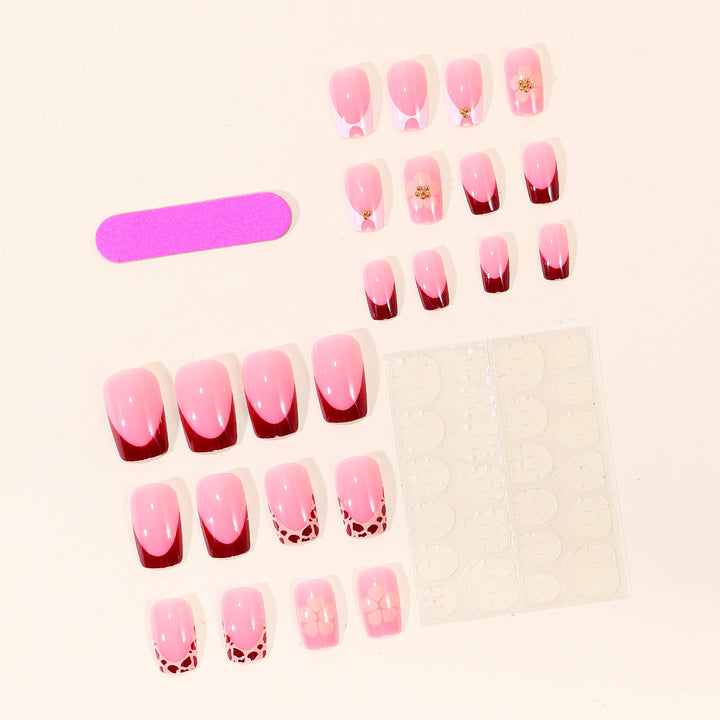 Elegant Floral Printed Nail Art Extensions Stornfield