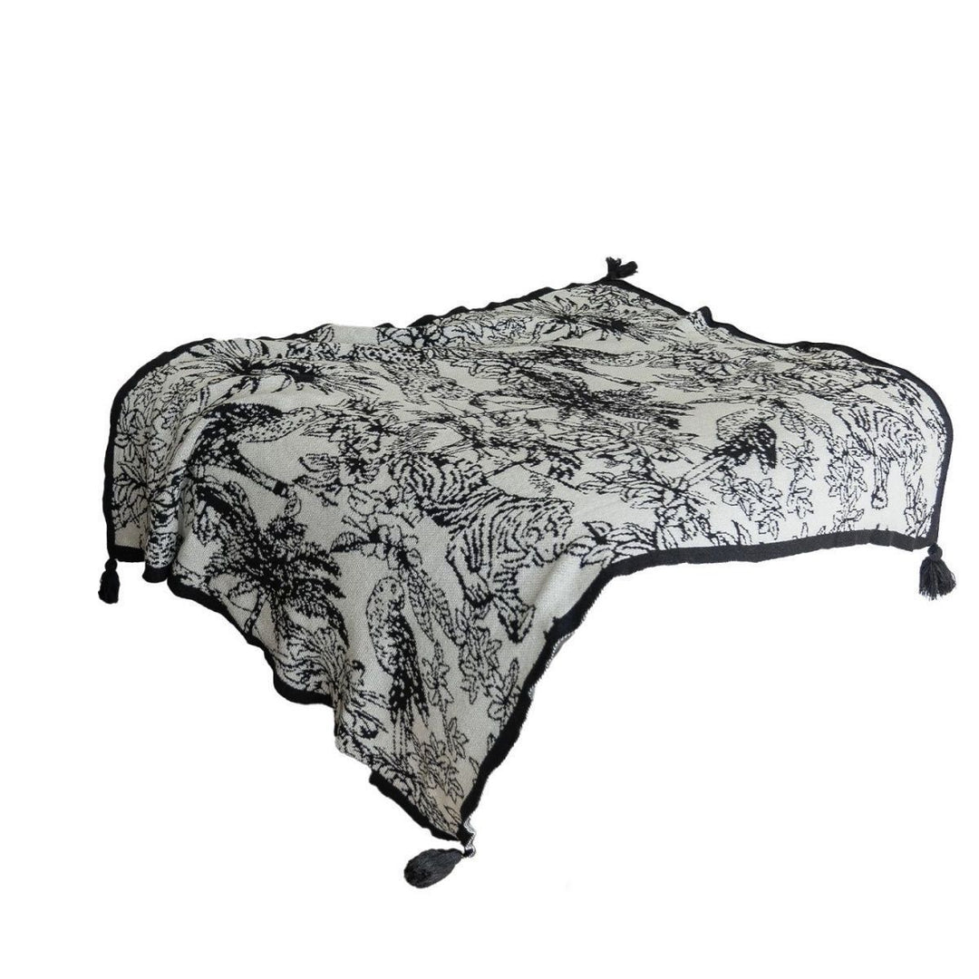 Decorative Floral Pattern Throw Blanket