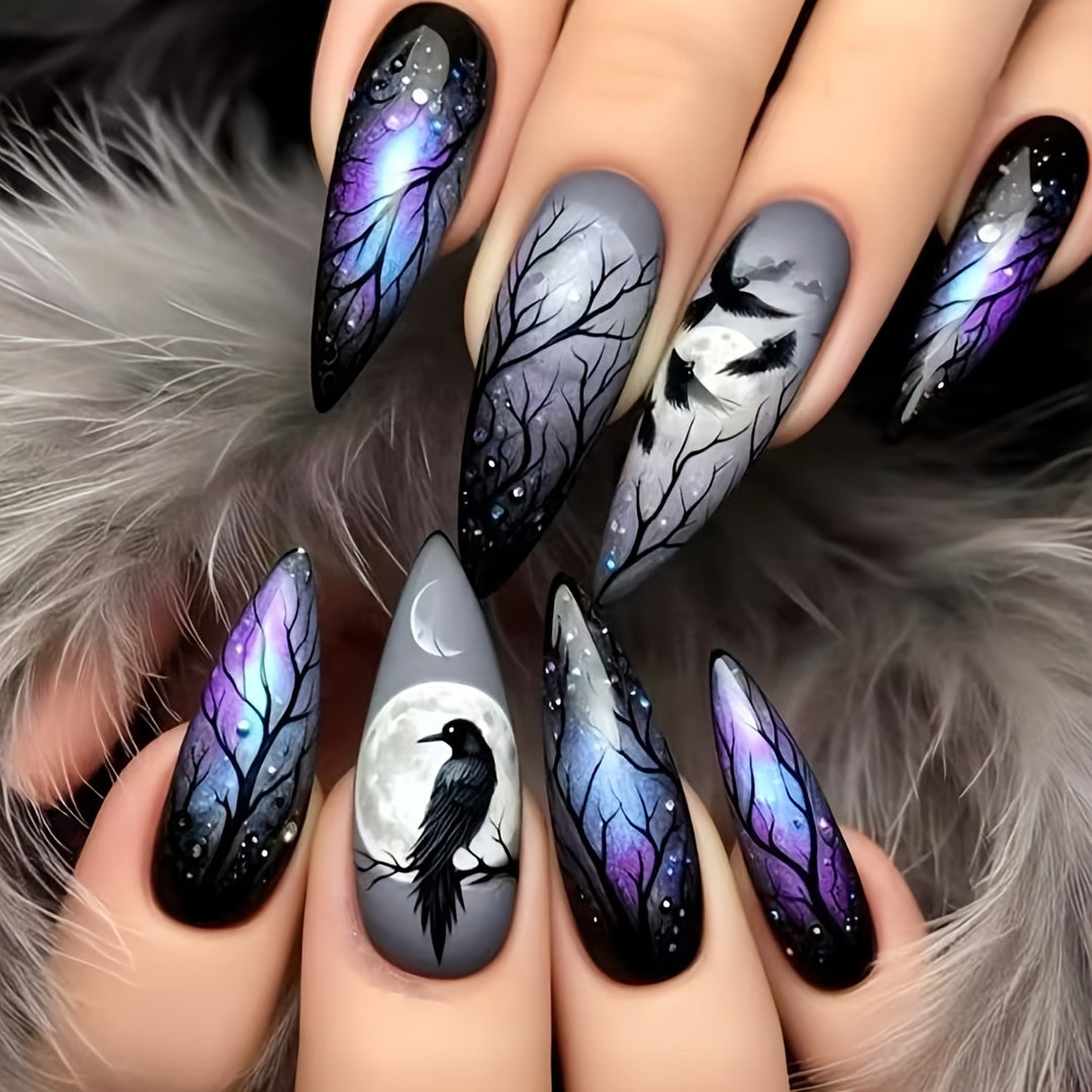 Creative Art Nails in Mystical Night Design Stornfield