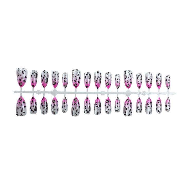 Stylish Leopard Print Press-On Nail Art