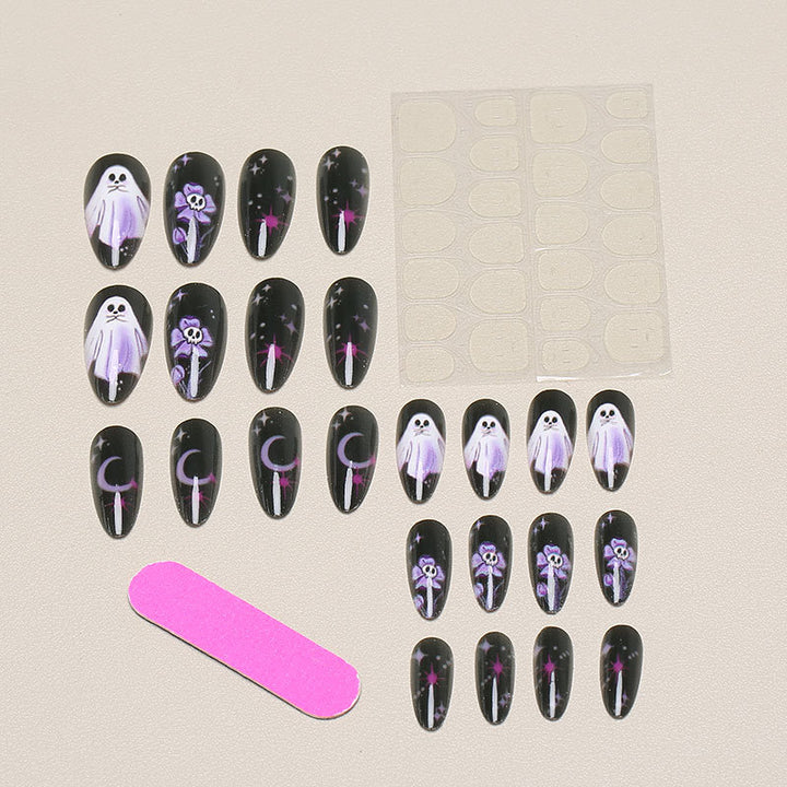 Gothic-Themed Artistic Press-On Nail Set