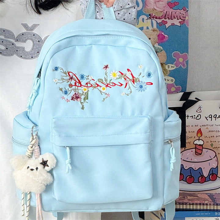 Stylish Embroidered Multi-Pocket Backpack Stornfield