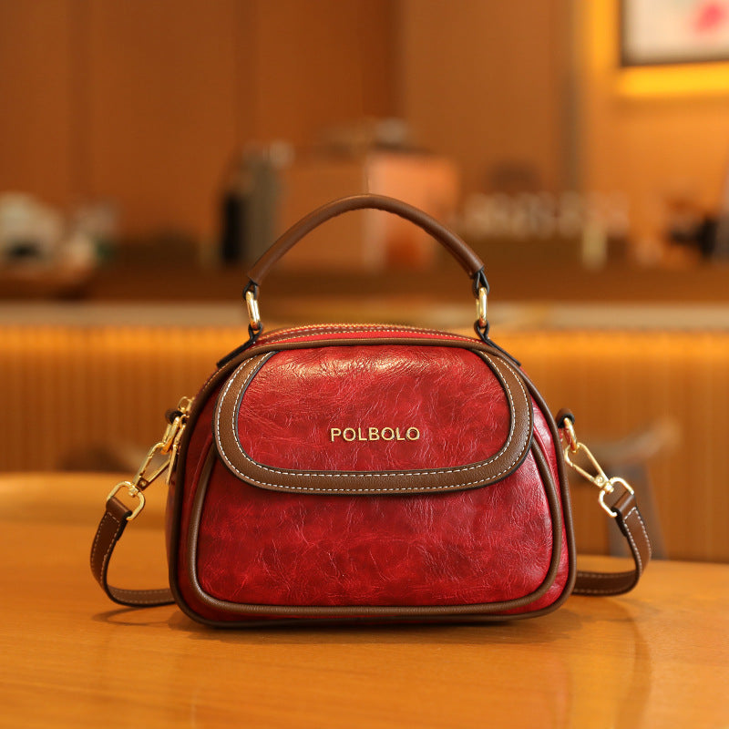 Vintage-Inspired Leather Handbag