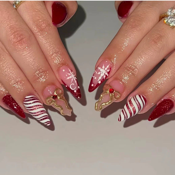 Festive Seasonal Press-On Nail Art Set Stornfield 1790636425