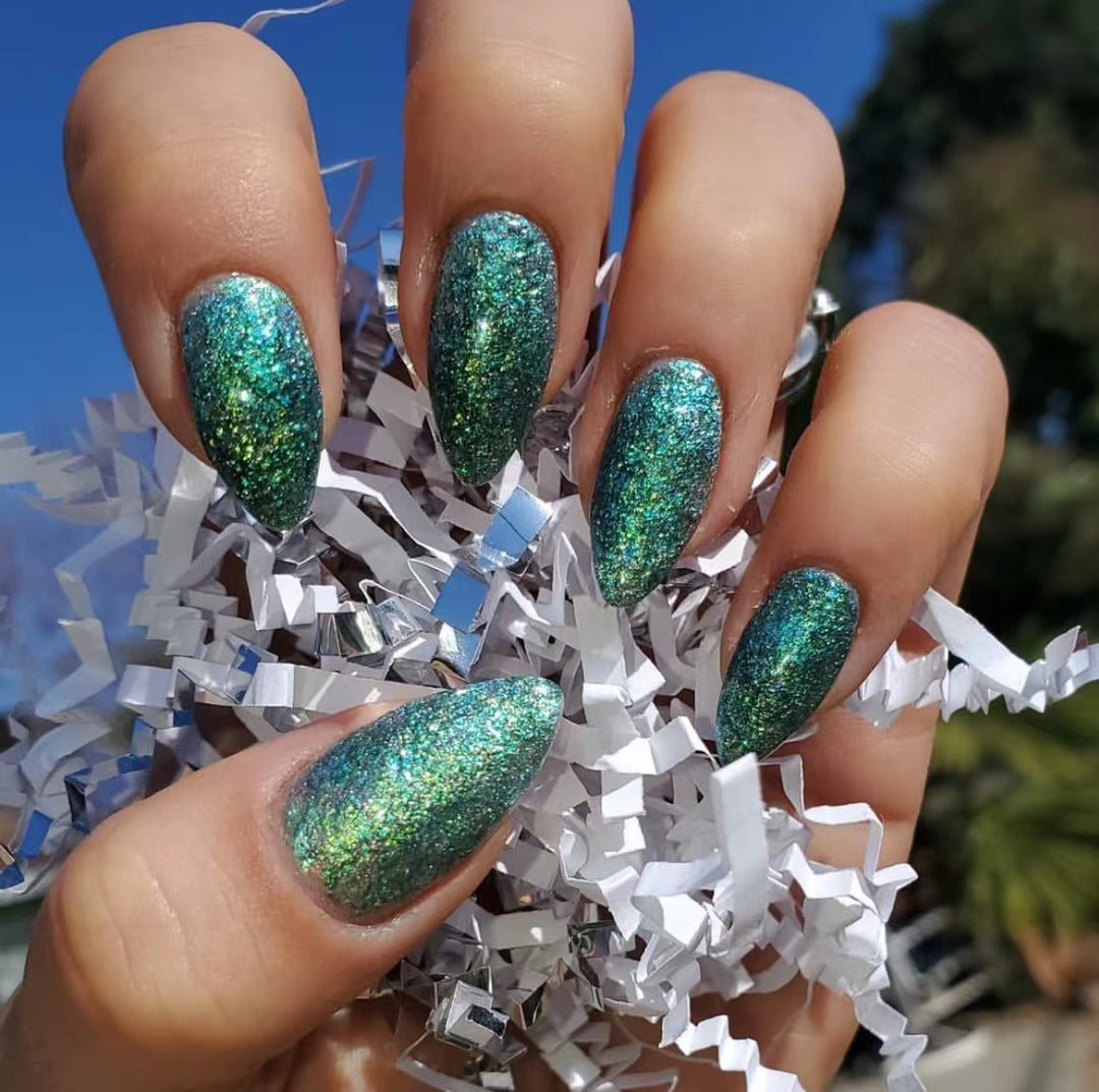 Glittery Acrylic Stiletto Press-On Nails Stornfield