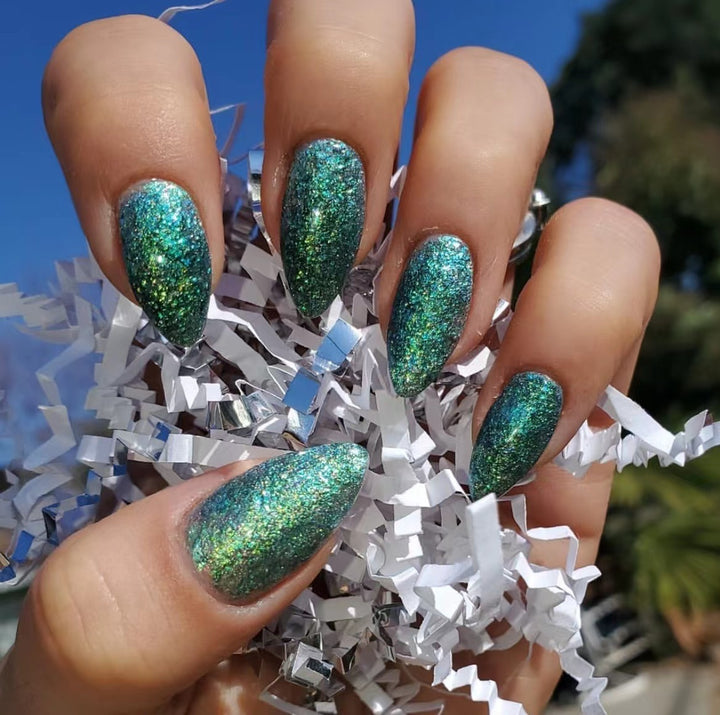 Glittery Acrylic Stiletto Press-On Nails Stornfield