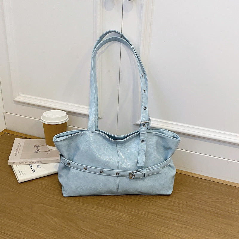 Glossy Patent Leather Tote Bag