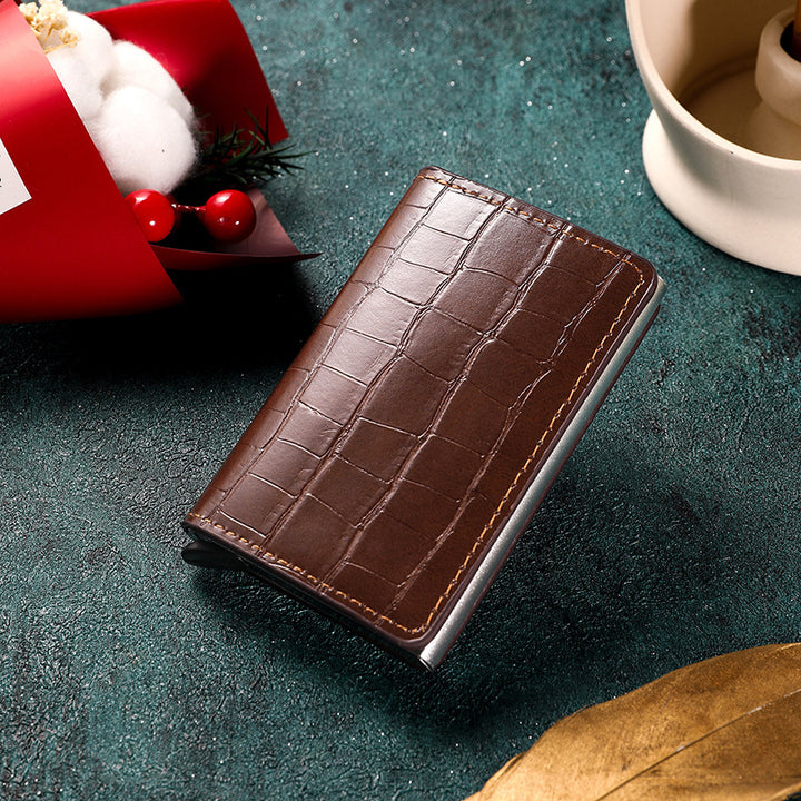 Premium Leather Business Card Holder Stornfield