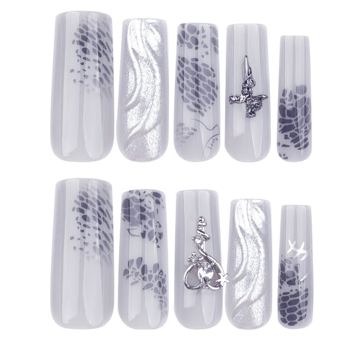 Artful Nail Extensions with Noble Accents Stornfield