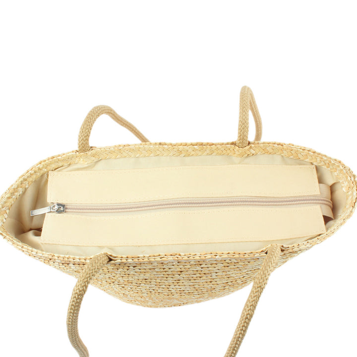 Spacious basket bag with pocket Stornfield