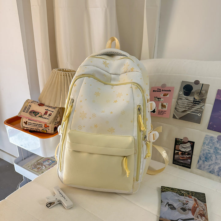 Backpack with Elegant, Floral Design and Many Compartments Stornfield