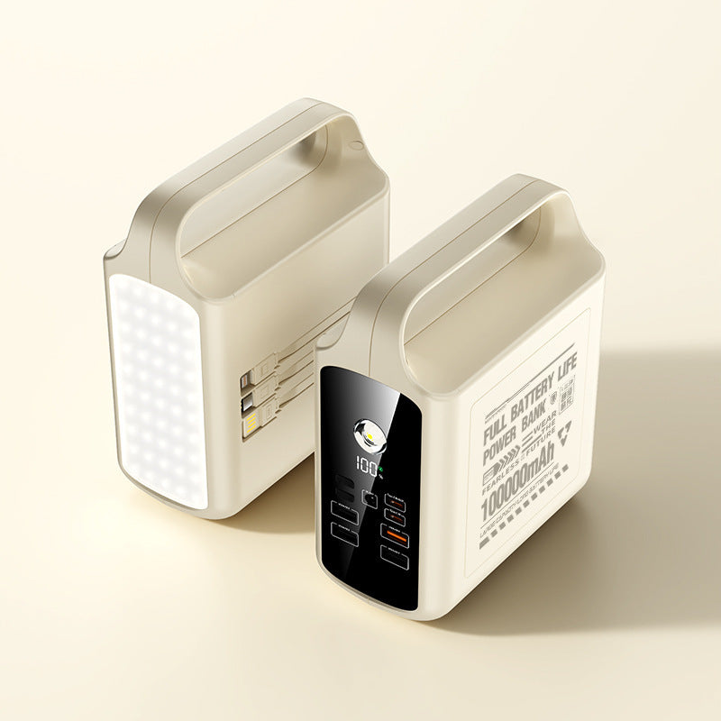 Portable power bank with integrated LED lighting and high capacity Stornfield