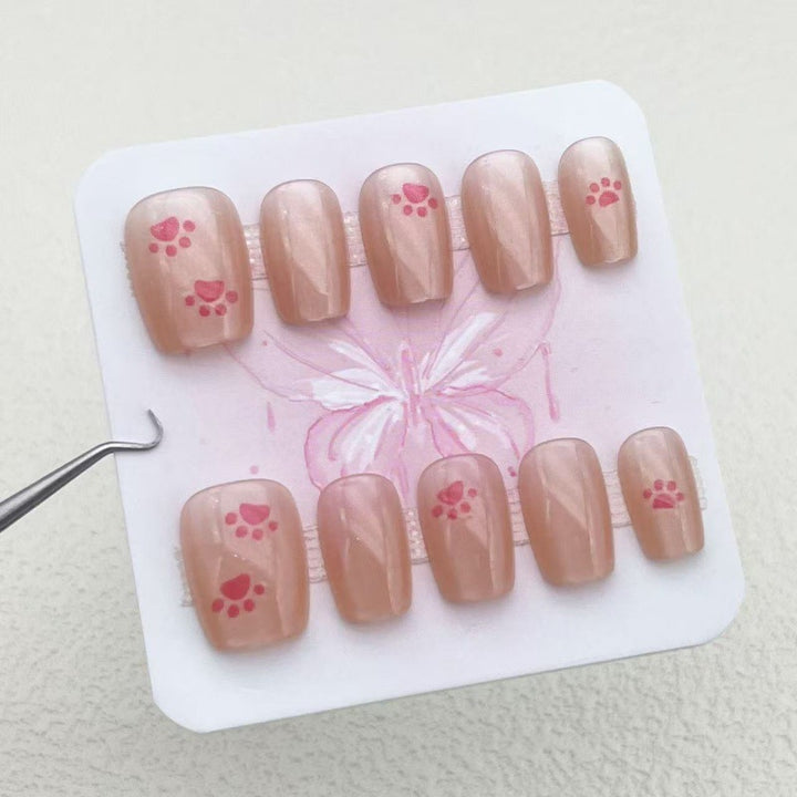 Creative Artificial Nails with Playful Paw Designs Stornfield