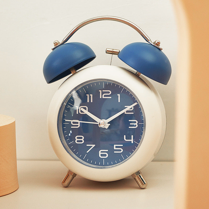 Elegant analog alarm clock with double bells and large dial Stornfield