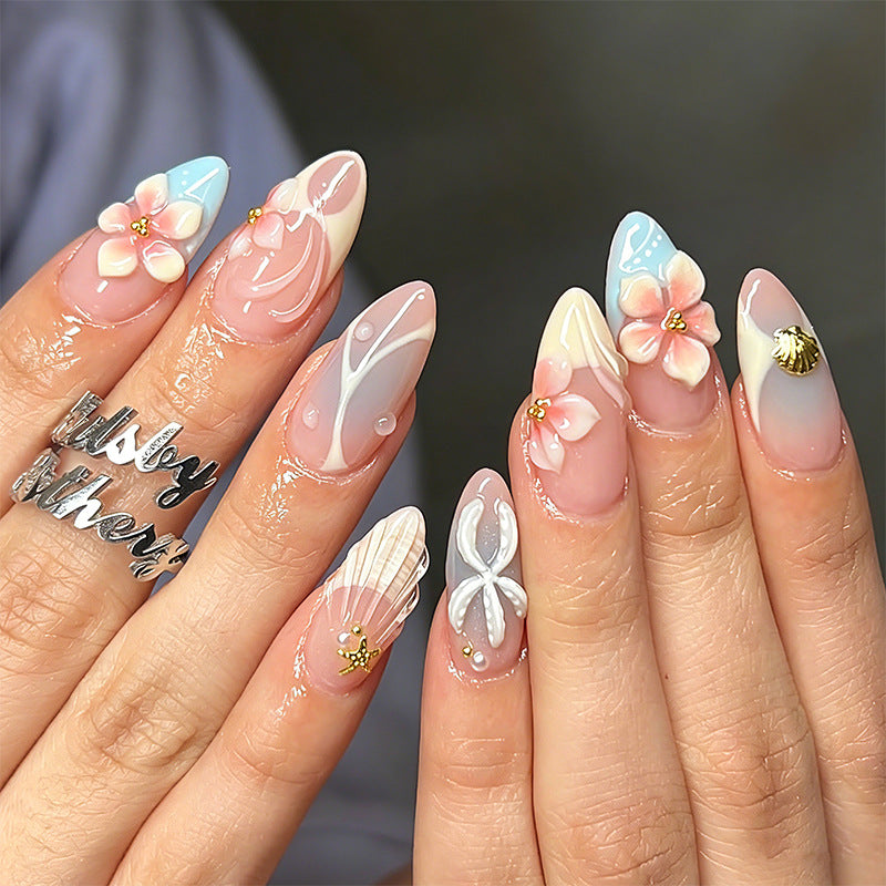 Artistic 3D Nail Tips with Maritime Design Stornfield